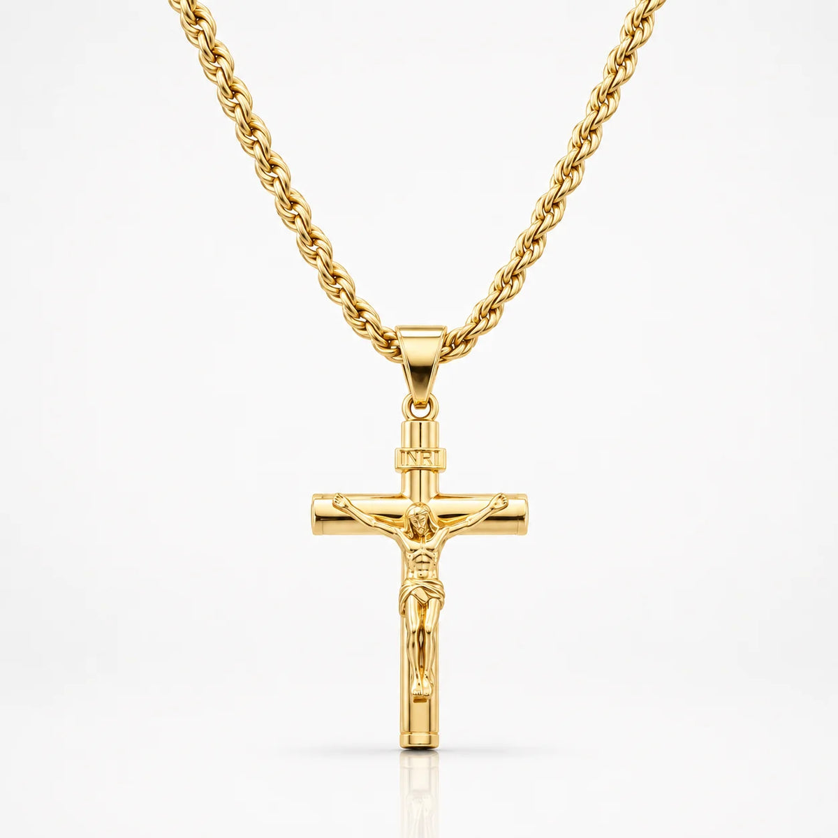 Cadena con Cruz de Oro de 14K