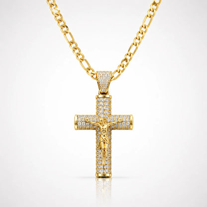 Cadena con Cruz de Oro de 14K