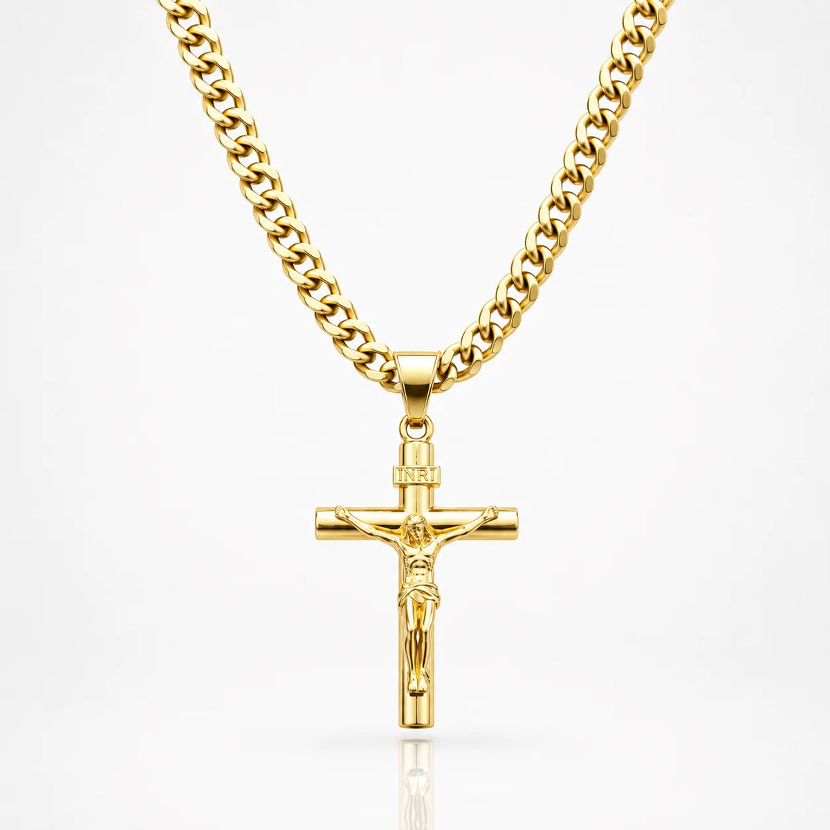 Cadena con Cruz de Oro de 14K
