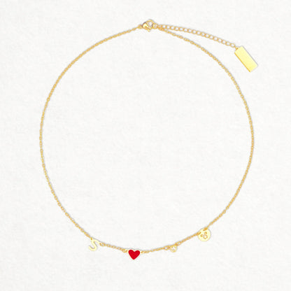 Collar Personalizado con Inicial y Piedra Zodiacal