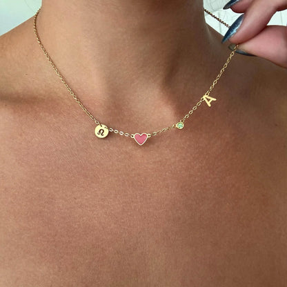 Collar Personalizado con Inicial y Piedra Zodiacal
