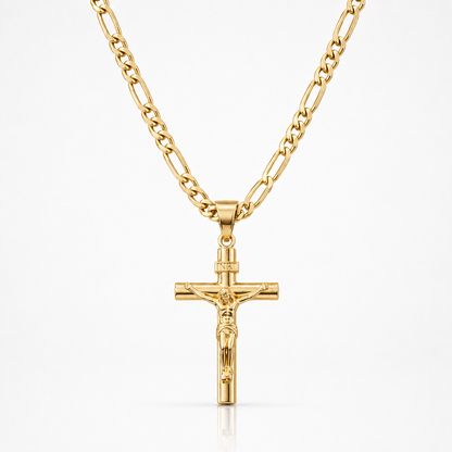 Cadena con Cruz de Oro de 14K